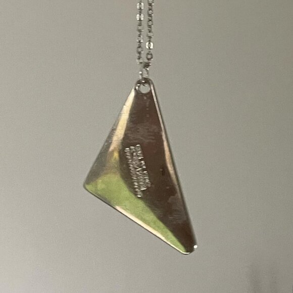 Prada Triangle Asymmetric Necklace - Picture 2 of 3